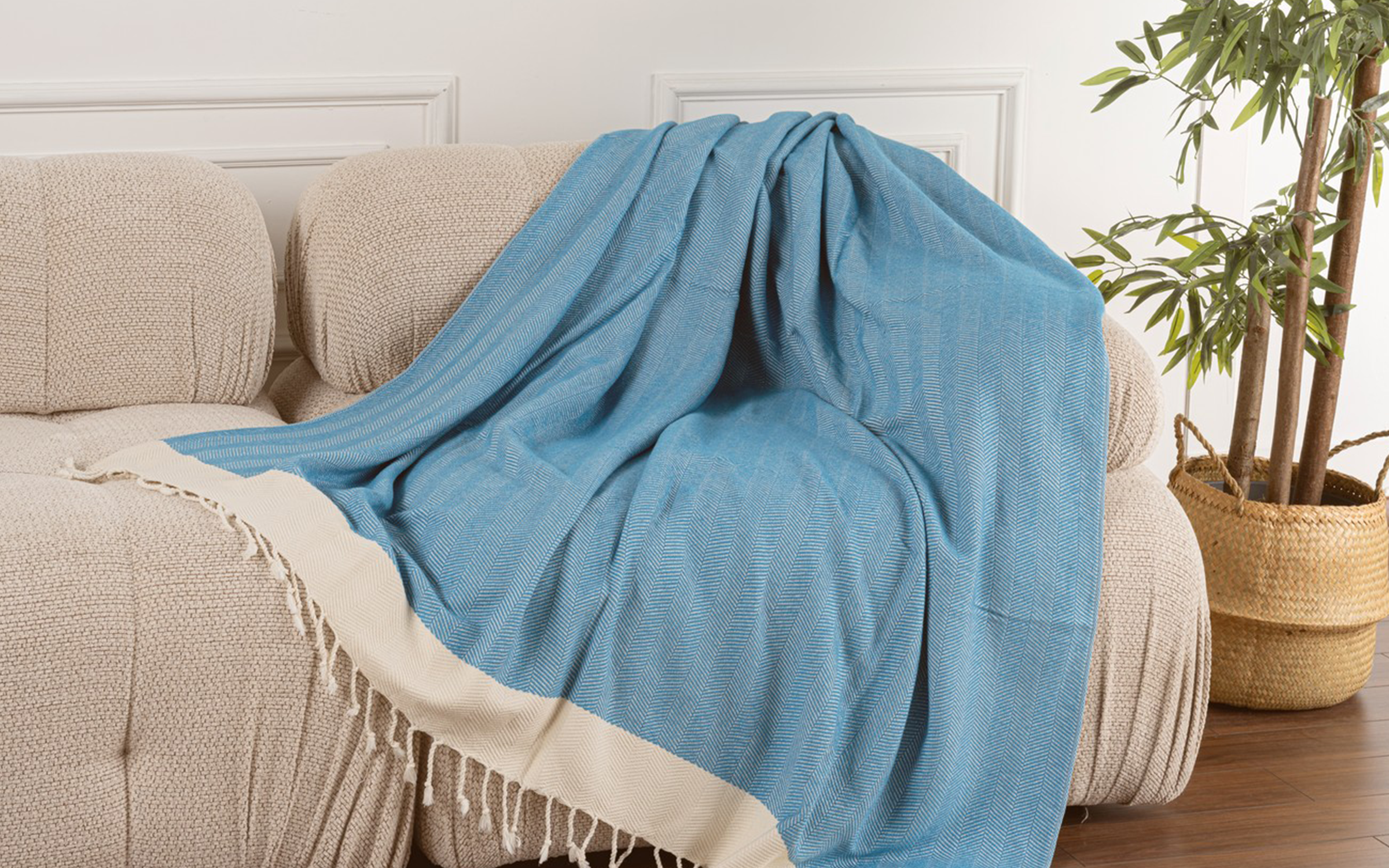 Sofa cover 150/200 cm Baliksirti, turquoise  1